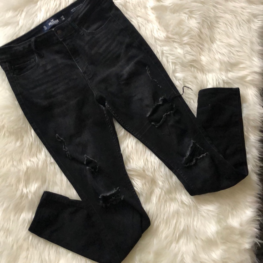 Hollister Black factory destroyed jeans